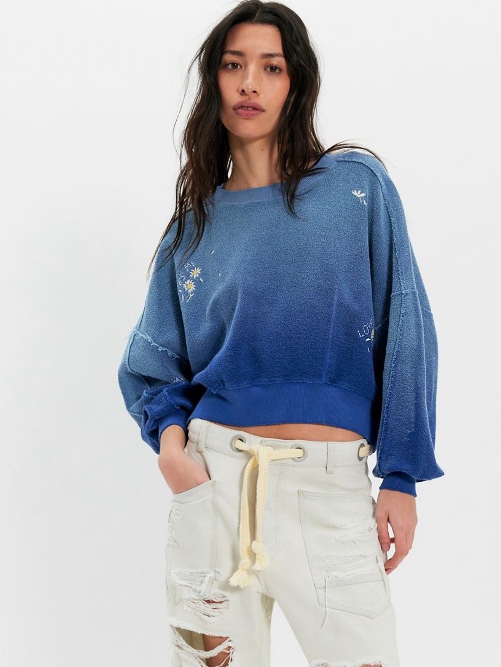 NWT Free People x Tricia Fix Love Me Not Sweatshirt - Picture 7 of 7